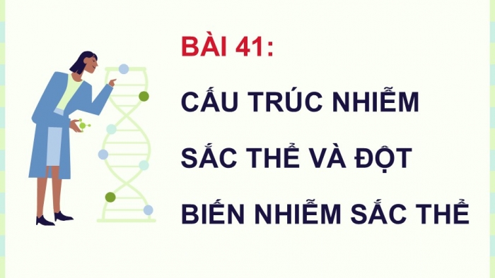 Giáo án điện tử KHTN 9 chân trời - Phân môn Sinh học Bài 41: Cấu trúc nhiễm sắc thể và đột biến nhiễm sắc thể