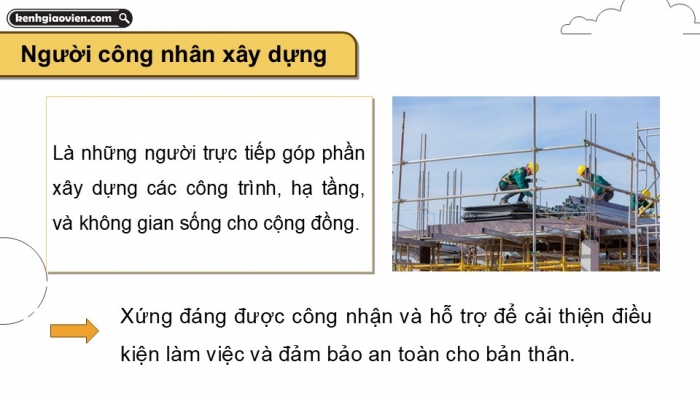 Giáo án điện tử Mĩ thuật 9 chân trời bản 2 Bài 6: Vẻ đẹp của người công nhân xây dựng