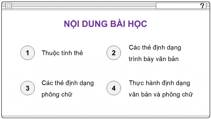 Giáo án điện tử Tin học ứng dụng 12 kết nối Bài 8: Định dạng văn bản (P2)