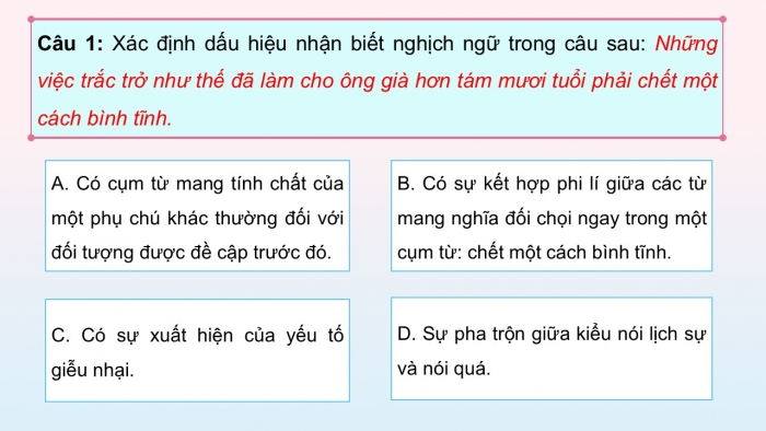 Giáo án điện tử Ngữ văn 12 chân trời Bài 5: Thực hành tiếng Việt