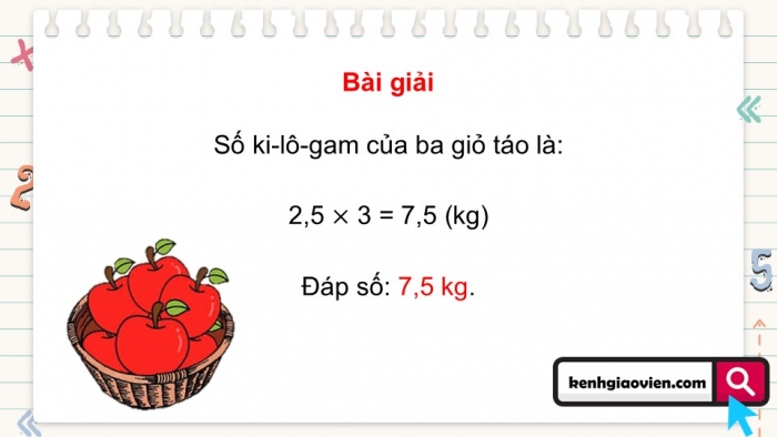 Giáo án PPT dạy thêm Toán 5 Chân trời bài 31: Nhân một số thập phân với một số tự nhiên