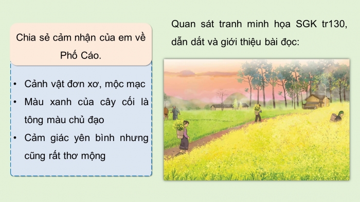 Giáo án điện tử Tiếng Việt 5 chân trời Bài 4: Ngày xuân Phố Cáo