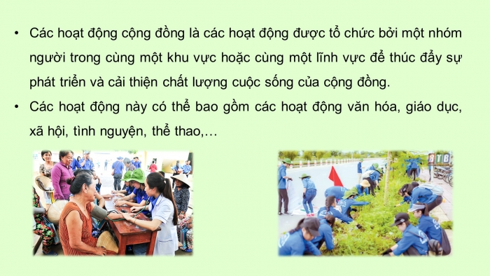 Giáo án điện tử Tiếng Việt 5 chân trời Bài 6: Giới thiệu về một hoạt động cộng đồng