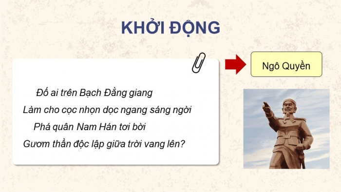 Giáo án điện tử Lịch sử và Địa lí 5 chân trời Bài 8: Đấu tranh giành độc lập thời kì Bắc thuộc