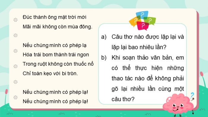 Giáo án điện tử Tin học 5 chân trời Bài 6: Chỉnh sửa văn bản