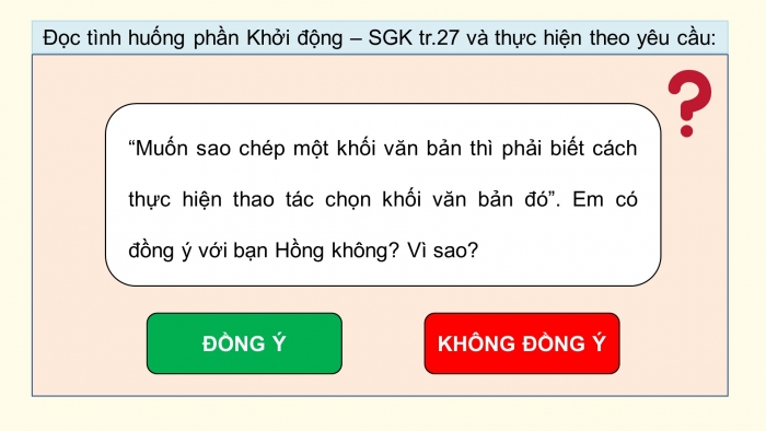 Giáo án điện tử Tin học 5 cánh diều Chủ đề E Bài 1: Thực hành chọn và sao chép khối văn bản