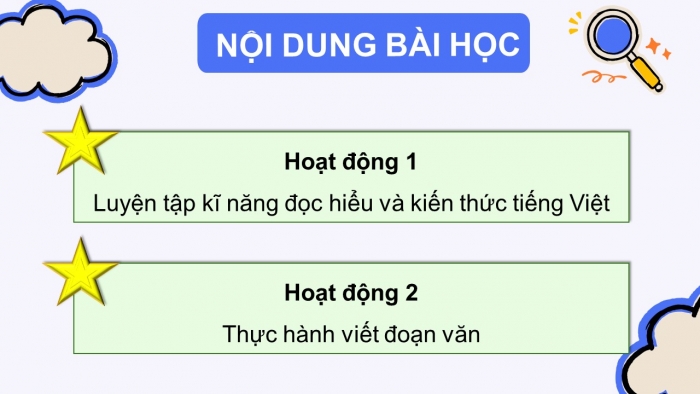 Giáo án điện tử Tiếng Việt 5 kết nối Bài Ôn tập và Đánh giá cuối học kì I (Tiết 6 + 7)