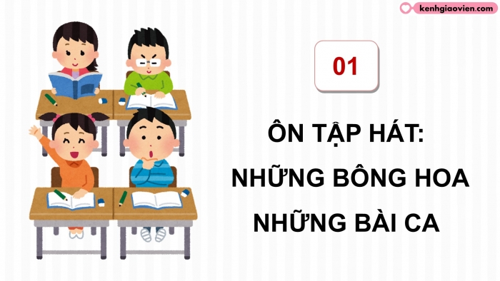 Giáo án điện tử Âm nhạc 5 chân trời Tiết 2: Ôn tập hát Những bông hoa những bài ca. Nghe nhạc Chim sơn ca