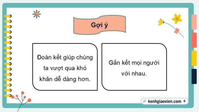 Giáo án điện tử Tiếng Việt 5 cánh diều Bài 7: Trao đổi Cùng nhau đoàn kết