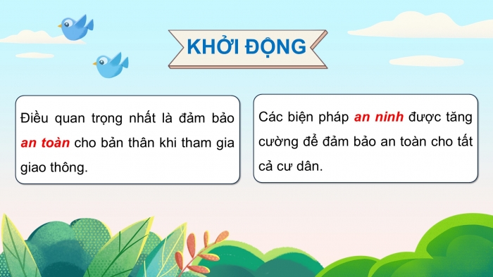 Giáo án điện tử Tiếng Việt 5 cánh diều Bài 9: Mở rộng vốn từ An ninh, an toàn