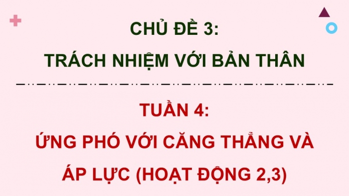 Giáo án điện tử Hoạt động trải nghiệm 9 kết nối Chủ đề 3 Tuần 4