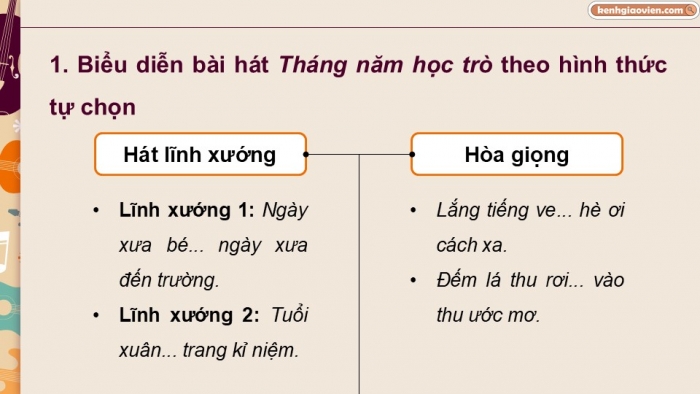 Giáo án điện tử Âm nhạc 9 kết nối Tiết 13: Vận dụng – Sáng tạo