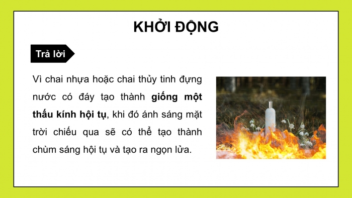 Giáo án điện tử KHTN 9 chân trời - Phân môn Vật lí Bài 7: Thấu kính. Kính lúp