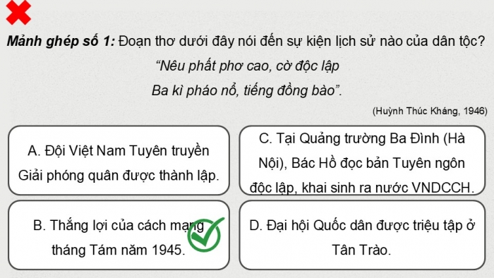 Giáo án điện tử Lịch sử 9 chân trời Bài 8: Cách mạng tháng Tám năm 1945