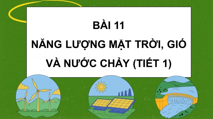 Giáo án điện tử Khoa học 5 kết nối Bài 11: Sử dụng năng lượng mặt trời, năng lượng gió, năng lượng nước chảy