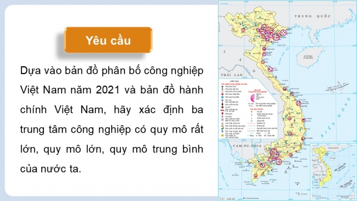 Giáo án điện tử Địa lí 9 kết nối Bài 8: Thực hành Xác định các trung tâm công nghiệp chính ở nước ta