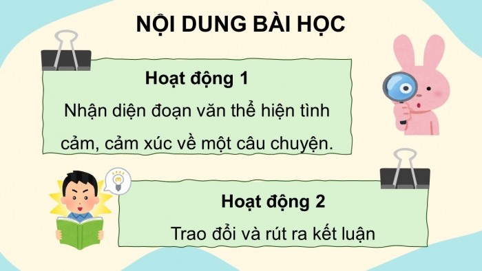 Giáo án điện tử Tiếng Việt 5 kết nối Bài 21: Tìm hiểu cách viết đoạn văn thể hiện tình cảm, cảm xúc về một câu chuyện