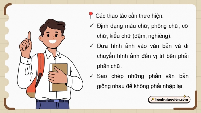 Giáo án điện tử Tin học 5 kết nối Bài 7: Thực hành soạn thảo văn bản