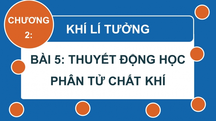 Giáo án điện tử Vật lí 12 chân trời Bài 5: Thuyết động học phân tử chất khí