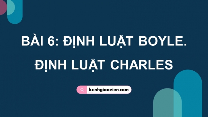 Giáo án điện tử Vật lí 12 chân trời Bài 6: Định luật Boyle. Định luật Charles