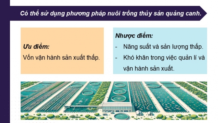 Giáo án điện tử Công nghệ 12 Lâm nghiệp Thủy sản Cánh diều Bài 10: Các nhóm thuỷ sản và phương thức nuôi phổ biến