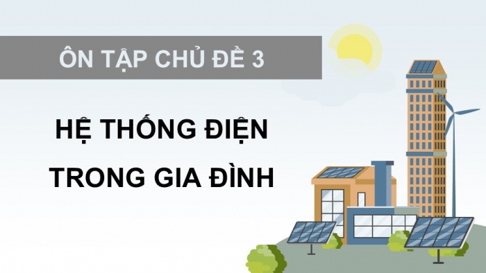 Giáo án điện tử Công nghệ 12 Điện - Điện tử Cánh diều Bài Ôn tập chủ đề 3