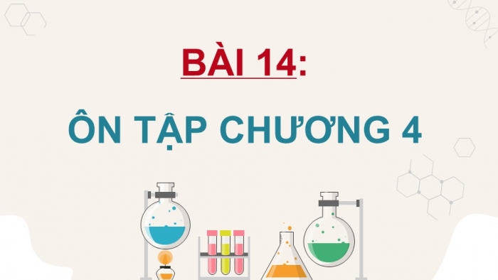 Giáo án điện tử Hoá học 12 kết nối Bài 14: Ôn tập chương 4