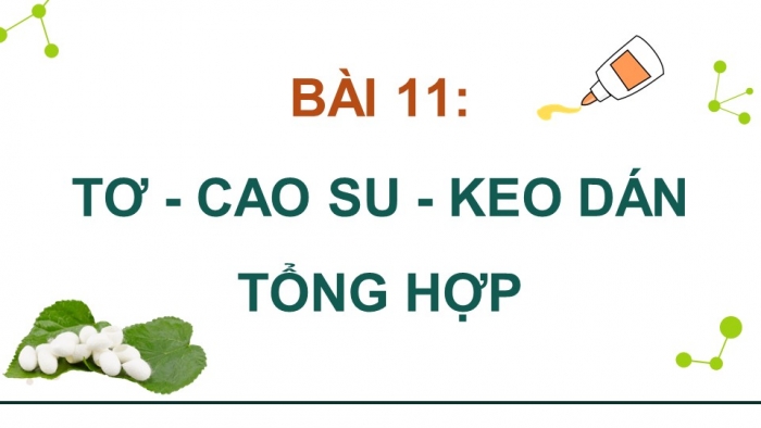 Giáo án điện tử Hoá học 12 chân trời Bài 11: Tơ – Cao su – Keo dán tổng hợp