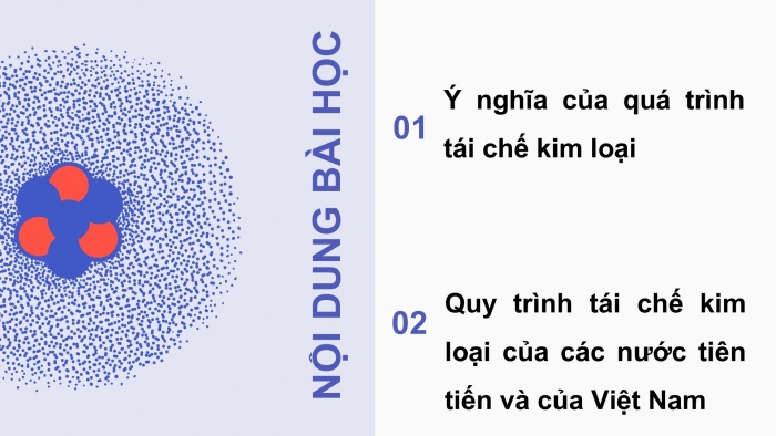 Giáo án điện tử chuyên đề Hoá học 12 chân trời Bài 3: Quy trình thủ công tái chế kim loại và một số ngành nghề liên quan đến hoá học tại địa phương