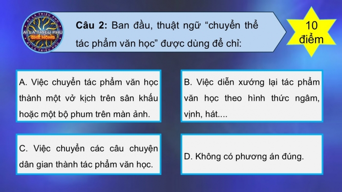 Giáo án điện tử chuyên đề Ngữ văn 12 kết nối CĐ 2 Phần 1: Thưởng thức một tác phẩm nghệ thuật được chuyển thể từ văn học