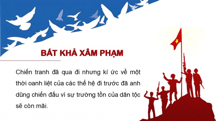 Giáo án điện tử Lịch sử 12 kết nối Bài 9: Cuộc đấu tranh bảo vệ Tổ quốc từ sau tháng 4 – 1975 đến nay. Một số bài học lịch sử của các cuộc kháng chiến bảo vệ Tổ quốc từ năm 1945 đến nay