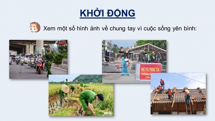 Giáo án điện tử Tiếng Việt 5 cánh diều Bài 9: Chung tay vì cuộc sống yên bình; Sang đường