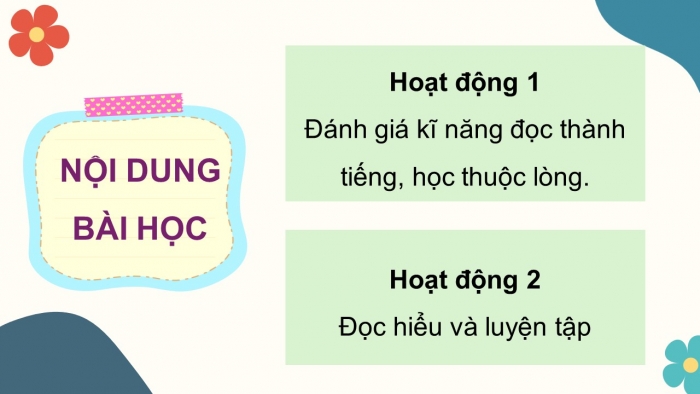 Giáo án điện tử Tiếng Việt 5 cánh diều Bài 10: Ôn tập cuối học kì I (Tiết 1 + 2)