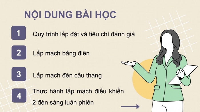 Giáo án điện tử Công nghệ 9 Lắp đặt mạng điện trong nhà Kết nối Bài 6: Thực hành Lắp đặt mạng điện trong nhà