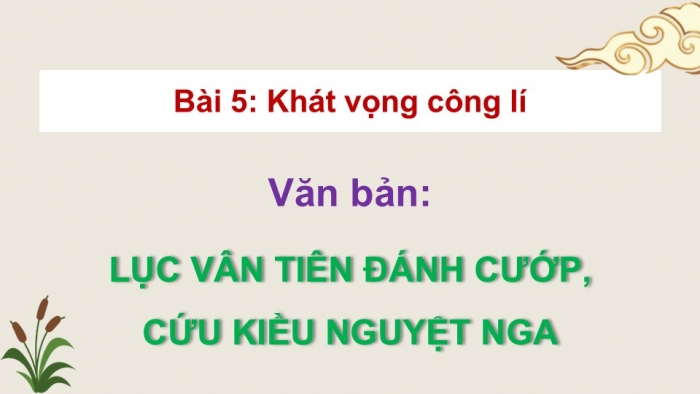 Giáo án điện tử Ngữ văn 9 chân trời Bài 5: Lục Vân Tiên cứu Kiều Nguyệt Nga (Nguyễn Đình Chiểu)