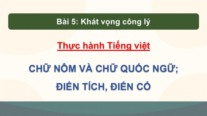 Giáo án điện tử Ngữ văn 9 chân trời Bài 5: Thực hành tiếng Việt