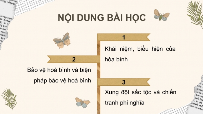 Giáo án điện tử Công dân 9 cánh diều Bài 5: Bảo vệ hoà bình