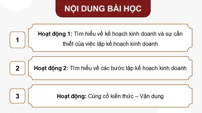 Giáo án điện tử Kinh tế pháp luật 12 kết nối Bài 5: Lập kế hoạch kinh doanh