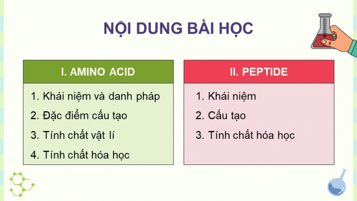 Giáo án điện tử Hoá học 12 kết nối Bài 9: Amino acid và peptide