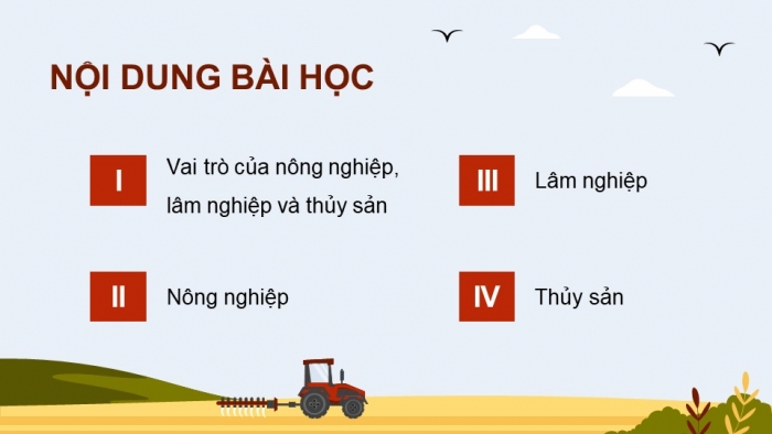 Giáo án điện tử Địa lí 12 cánh diều Bài 10: Vấn đề phát triển nông nghiệp, lâm nghiệp và thủy sản