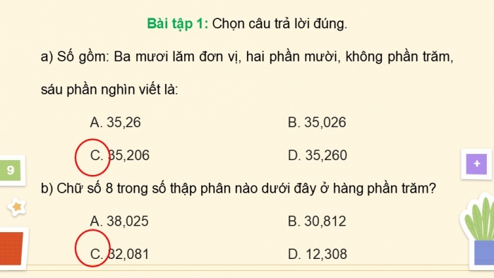 Giáo án điện tử Toán 5 kết nối Bài 35: Ôn tập chung (P2)