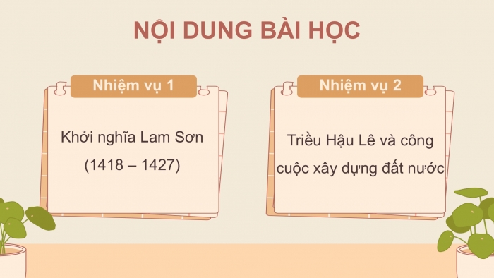 Giáo án điện tử Lịch sử và Địa lí 5 kết nối Bài 12: Khởi nghĩa Lam Sơn và Triều Hậu Lê