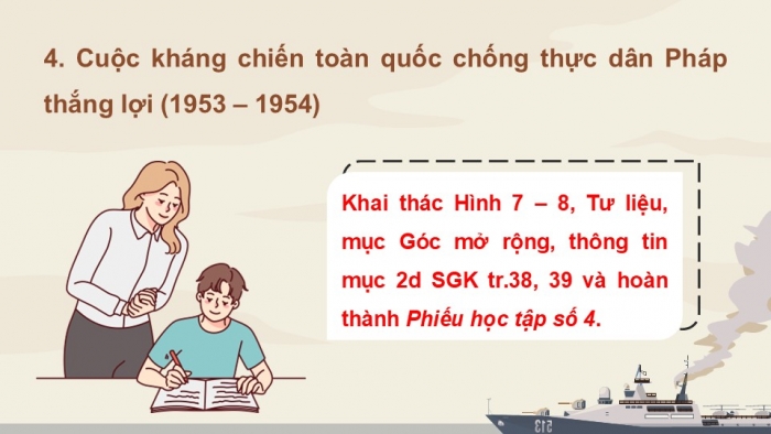 Giáo án điện tử Lịch sử 12 cánh diều Bài 7: Cuộc kháng chiến chống thực dân Pháp (1945 - 1954) (P3)