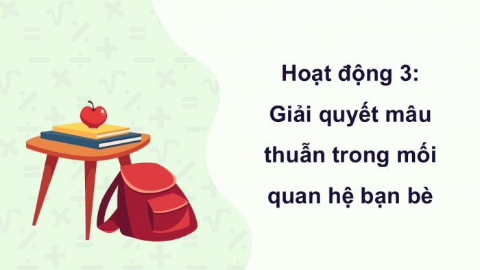 Giáo án điện tử Hoạt động trải nghiệm 12 chân trời bản 2 Chủ đề 3: Phát triển các mối quan hệ với thầy cô, bạn bè (P2)