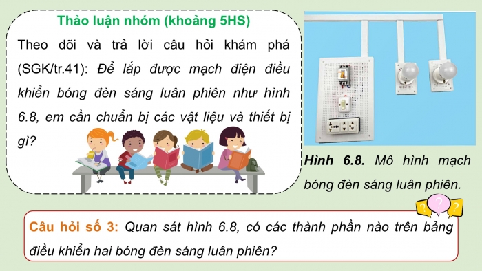 Giáo án điện tử Công nghệ 9 Lắp đặt mạng điện trong nhà Chân trời Chủ đề 6: Thực hành lắp đặt mạng điện trong nhà (P2)