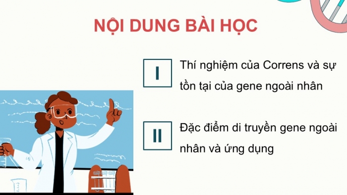 Giáo án điện tử Sinh học 12 cánh diều Bài 9: Di truyền gene ngoài nhân