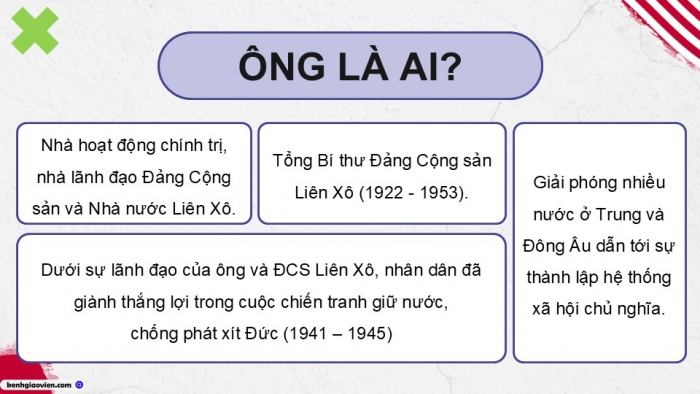 Giáo án điện tử Lịch sử 9 chân trời Bài 9: Chiến tranh lạnh (1947 - 1989)