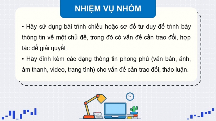 Giáo án điện tử Tin học 9 cánh diều Chủ đề E2 Bài 3: Thực hành trình bày thông tin đa phương tiện trong trao đổi và hợp tác