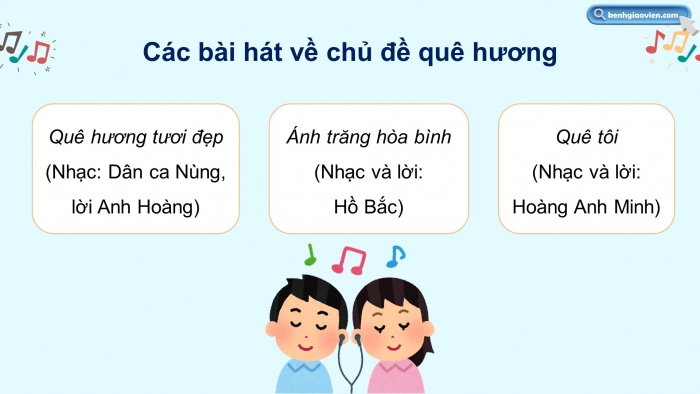 Giáo án điện tử Âm nhạc 5 chân trời Tiết 2: Ôn tập hát A-ri-ang khúc hát quê hương. Đọc nhạc Bài đọc nhạc số 2