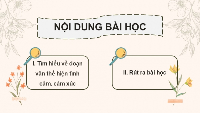 Giáo án điện tử Tiếng Việt 5 cánh diều Bài 6: Viết đoạn văn thể hiện tình cảm, cảm xúc (Cấu tạo của đoạn văn)